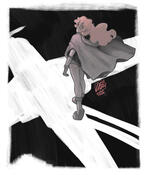 The bird flies